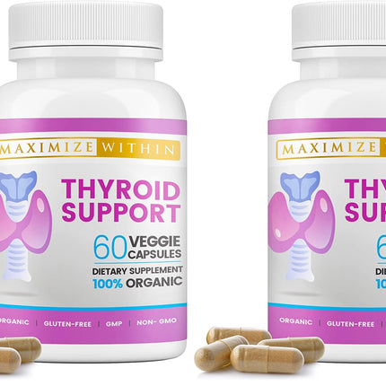 Maximize Within Thyroid Support for Women & Men | Focus, Clarity & Energy (60 Count, Pack of 2)