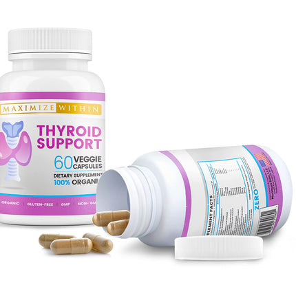 Maximize Within Thyroid Support for Women & Men | Focus, Clarity & Energy (60 Count, Pack of 2)