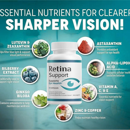M B RetinaSupport Capsules (Pack 2) – 20/20 Vitamins, 120 Capsules