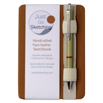 *Concertina Watercolour Sketchbook – A6 Faux Leather Hardback + 300gsm Saunders Waterford Paper