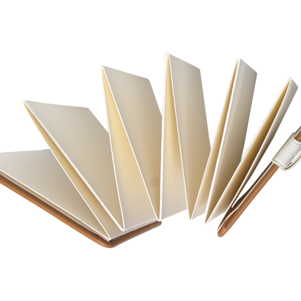*Concertina Watercolour Sketchbook – A5 inch Faux Leather Hardback + 300gsm Saunders Waterford Paper