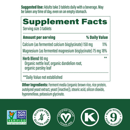 MegaFood Calcium Magnesium Supplement – Supports Bone Health & Heart Health – Non-GMO, Vegan, 60 Tablets