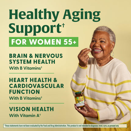 MegaFood Women's 55+ One Daily Multivitamin – Real Food Formula with Vitamins A, C, D3 & E | 60 Tabs