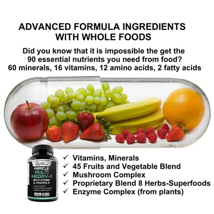 MEGAV-1 Multi-Vitamin, Superfood & Minerals – Immune Support (90 Tablets)
