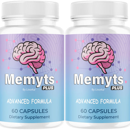LIVORKA Memyts Plus Capsules – 2-Pack for Brain Energy & Focus | 120 Capsules
