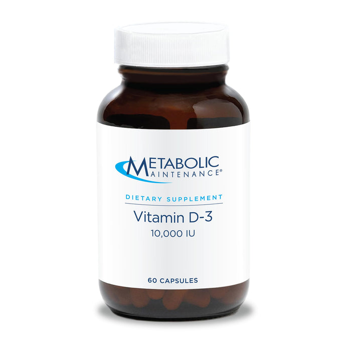 Metabolic Maintenance Vitamin D-3 10,000 IU | D3 with Vitamin C for Immune, Bone & Mood Support (60 Capsules)