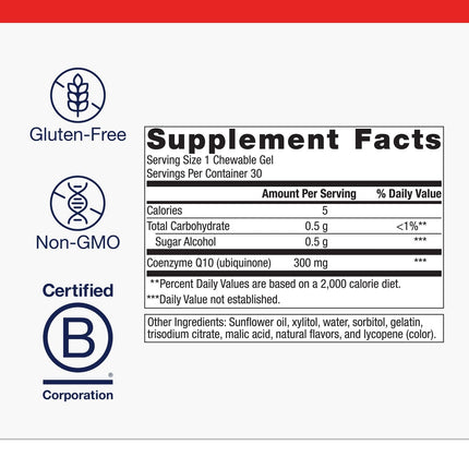 Metagenics NutraGems CoQ10 300 mg - High Absorption CoQ10 Chewables
