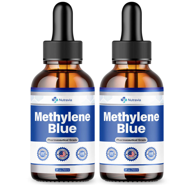 (2 Pack) Methylene Blue 99.99% Official Formula – Liquid Drops 4oz, Advanced Strength