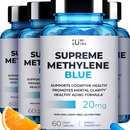 PureNutra Methylene Blue Capsules with Vitamin C Ester – Brain Support & Focus (60 Count)