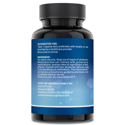 Liophy Methylene Blue Capsules – Premium 99% Methylene Blue with Vitamin C Ester | 60 Capsules Dietary Supplement