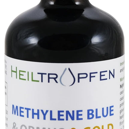 Methylene Blue & Ormus & Gold 3.4 Fl Oz – Ultra High Purity (100 ml) | 24K Colloidal Gold | Glass Bottle | Heiltropfen®