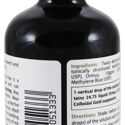 Methylene Blue & Ormus & Gold 3.4 Fl Oz – Ultra High Purity (100 ml) | 24K Colloidal Gold | Glass Bottle | Heiltropfen®