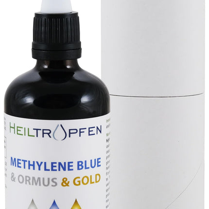 Methylene Blue & Ormus & Gold 3.4 Fl Oz – Ultra High Purity (100 ml) | 24K Colloidal Gold | Glass Bottle | Heiltropfen®