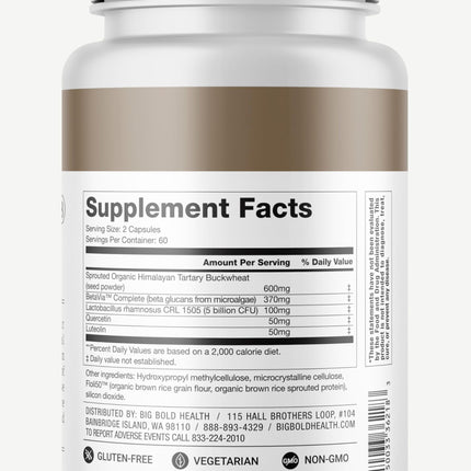 Microbiome Rejuvenate: Prebiotic + Probiotic for Gut Health & Immune Support with Immune-Active Himalayan Tartary Buckwheat