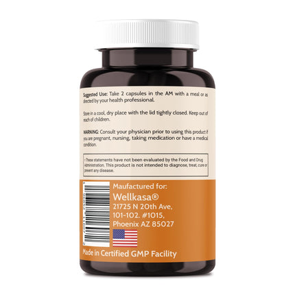 Wellkasa Migra-Well AM: Energizing Methylated Multivitamin – Brain & Nerve Health (No Iron, 60 Caps)