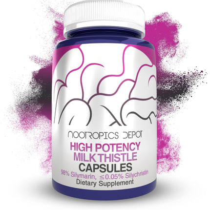 Milk Thistle Extract Capsules 200mg Silymarins | Nootropics Depot | 60 Count