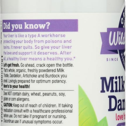 Oregon's Wild Harvest Milk Thistle Dandelion – 80% Silymarins (90 Capsules)