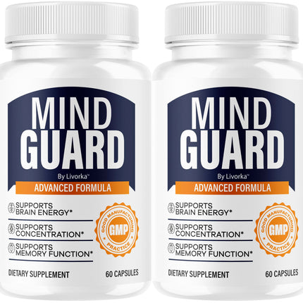 (2 Pack) Mind Guard Brain Supplement - Memory & Focus Support, 120 Capsules