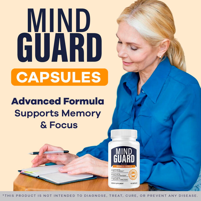 (2 Pack) Mind Guard Brain Supplement - Memory & Focus Support, 120 Capsules