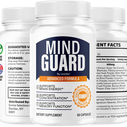 (2 Pack) Mind Guard Brain Supplement - Memory & Focus Support, 120 Capsules