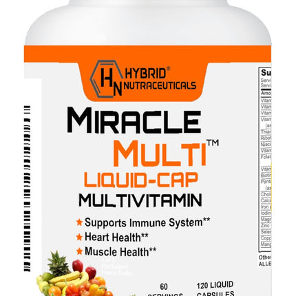 MiracleMulti Liquid Multivitamin – 120 Softgels for Men & Women, Whole Food Vitamin & Mineral
