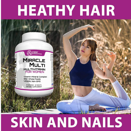 MiracleMulti Women Multivitamin with Probiotics - Immune Support & Energy | 60 Servings | Non-GMO