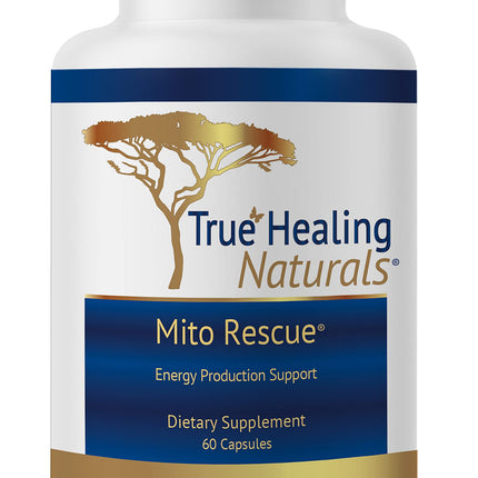 True Healing Naturals Mito Rescue - Mitochondrial Support Supplements, 60 Vegetarian Capsules