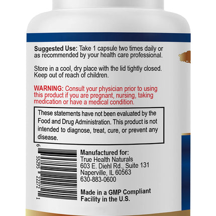 True Healing Naturals Mito Rescue - Mitochondrial Support Supplements, 60 Vegetarian Capsules