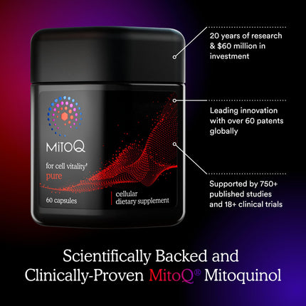 MitoQ Pure: Advanced Mitochondria Supplement for Energy, Vitality & Healthy Aging