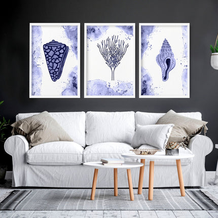 Pictures for living room walls | Set of 3 wall art prints
