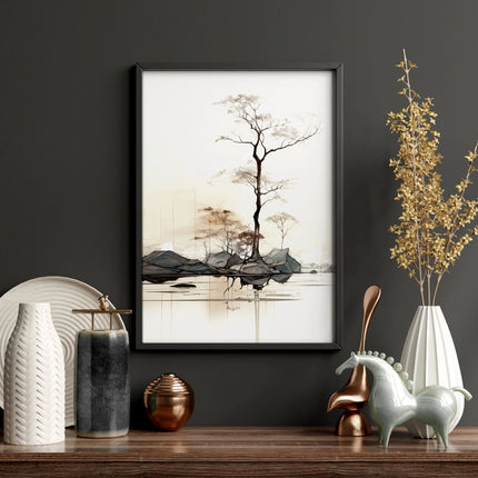 Modern Canvas Wall Art | Set of 3 Asian Inspired Wall art Prints
