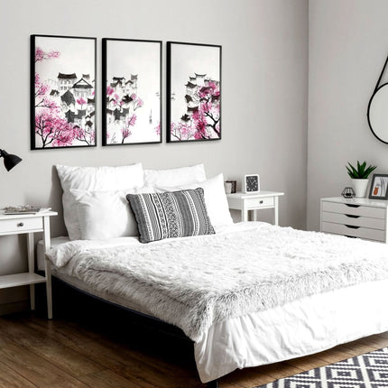 Modern Japanese Art | Set of 3 wall art prints