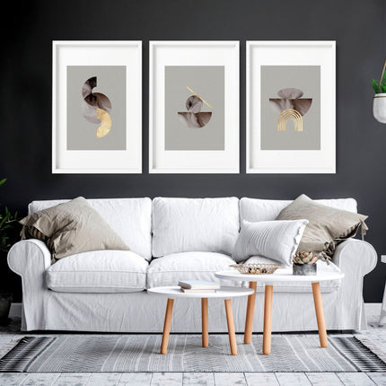 Modern Wall Art for Living Room – Set of 3 Prints
