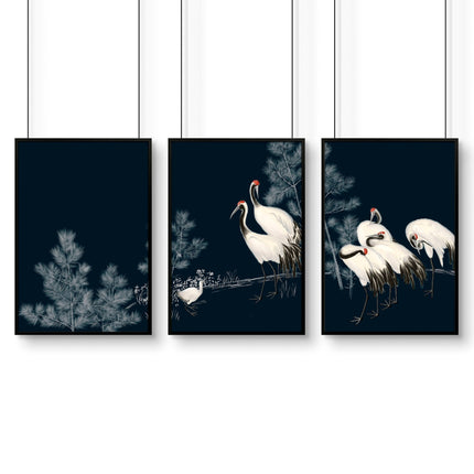 Modern Wall Art Large | Set of 3 Asian Inspired Wall art Prints