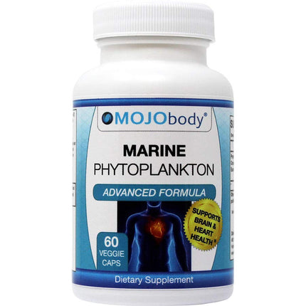 MOJObody Freeze Dried Marine Phytoplankton – Supports Brain & Heart Health | 60 Capsules