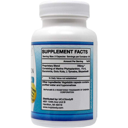 MOJObody Freeze Dried Marine Phytoplankton – Supports Brain & Heart Health | 60 Capsules