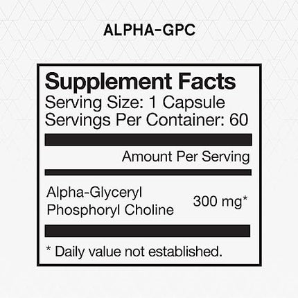 Momentous Alpha GPC Supplement – Cognitive Support, NSF Certified for Sport, GMO- & Gluten-Free | 60 Servings