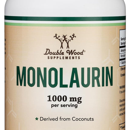 Double Wood Monolaurin Immune Support – 1,000mg per Serving, 210 Capsules (Vegan, Non-GMO, Gluten Free) – Pack of 2