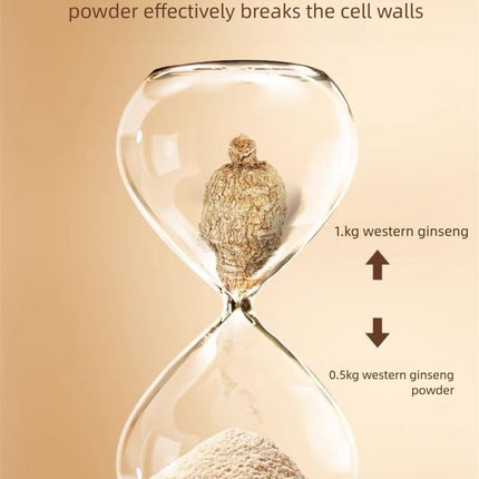 MOORCHOCO Western Ginseng Powder 250g | Wisconsin Panax Root, Non-GMO, Gluten-Free