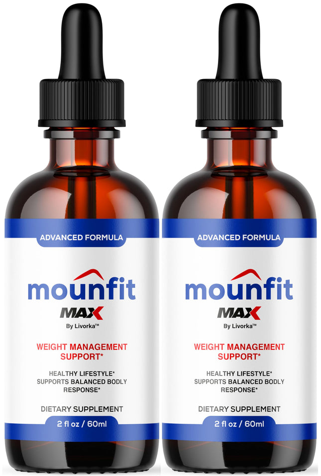 (2 Pack) Mounfit Drops Max – Official Moun Fit Drops Max Liquid Supplement, Maximum Strength