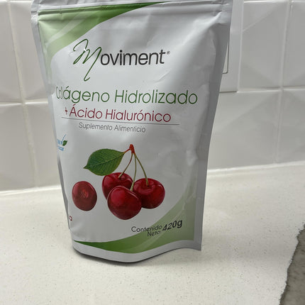 Moviment: Hydrolyzed Collagen + Hyaluronic Acid – Sugar-Free Cherry Flavor