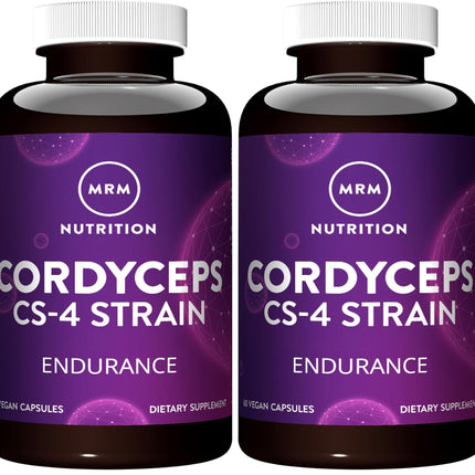 MRM Cordyceps CS-4 | Endurance & Adaptogens | Vegan, 60 Servings (Pack of 2)