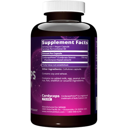 MRM Cordyceps CS-4 | Endurance & Adaptogens | Vegan, 60 Servings (Pack of 2)