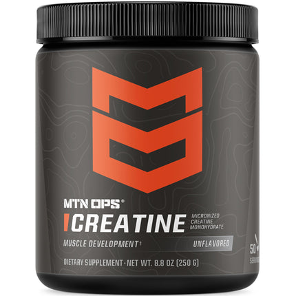 MTN OPS Creatine Monohydrate Powder, Unflavored 50 Serving Tub – 100% Pure Micronized