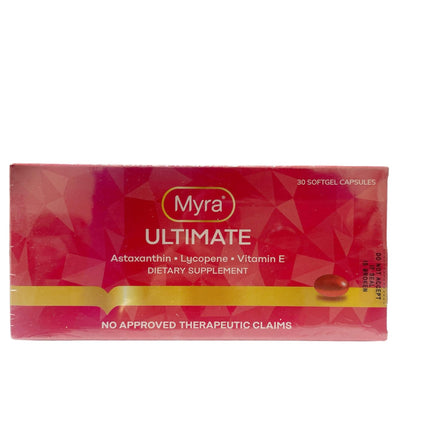 Generic Myra Utimate Capsules: Astaxanthin, Lycopene and Vitamin E - 30 Softgel Capsules