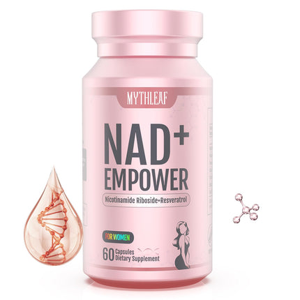 MythLeaf Exclusive NAD+ Supplement for Women,NMN Alternative with Resveratrol, CoQ10,Black Cohosh, Vitamin E for Cellular Health,Enhance Energy, Balance Mood, 60 Capsules,30 Day Supply
