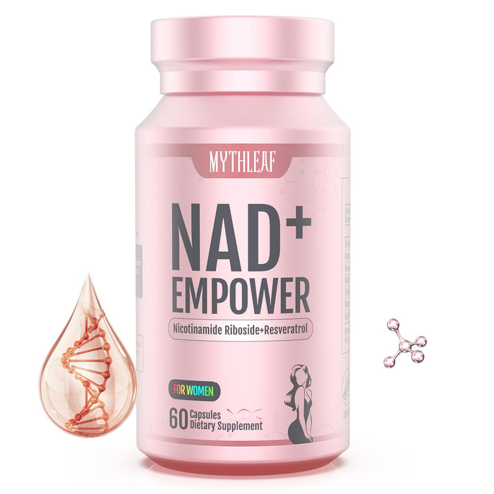 MythLeaf Exclusive NAD+ Supplement for Women,NMN Alternative with Resveratrol, CoQ10,Black Cohosh, Vitamin E for Cellular Health,Enhance Energy, Balance Mood, 60 Capsules,30 Day Supply