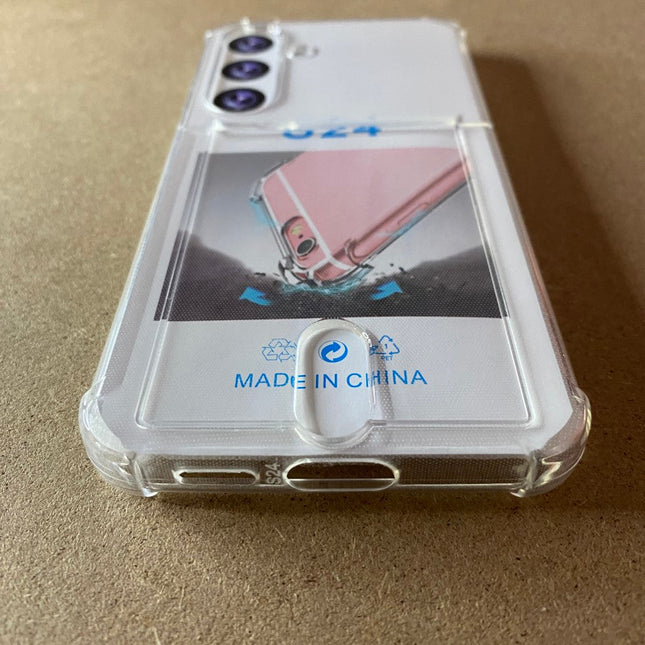 Soft TPU Clear Case With Card Slot - For Samsung S24