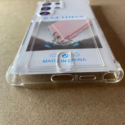 Soft TPU Clear Case With Card Slot - For Samsung S24 Ultra
