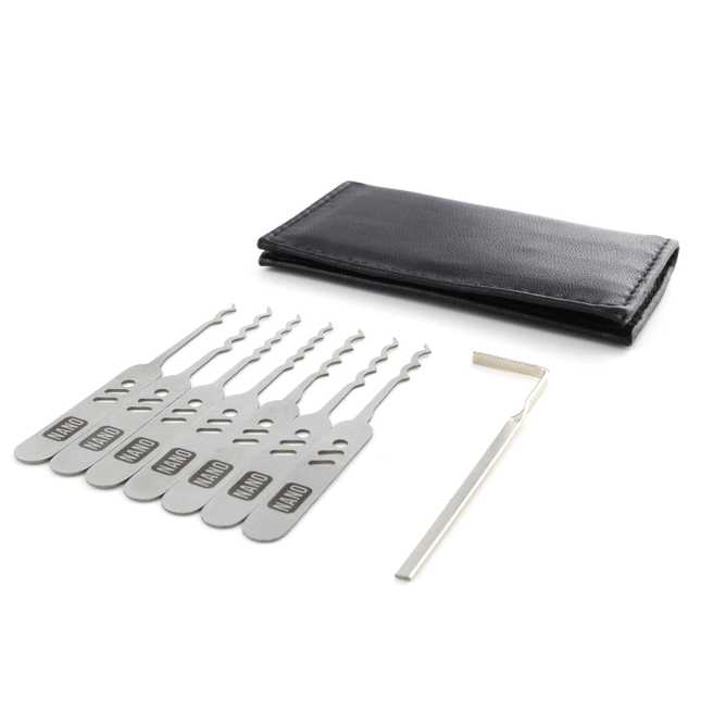 Dangerfield Nano SLIMLINE Covert Lock Pick Rake set - 0.6mm + Leather wallet